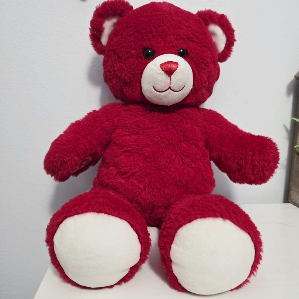Retired‎ Build A Bear Red Valentine Teddy Hugs Kisses Plush Heart Pattern 2017